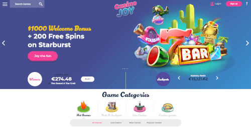 Casino Joy Homepage