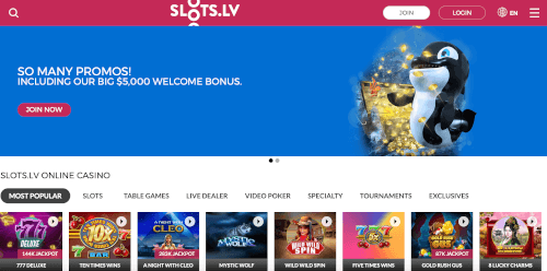 Slots LV Homepage