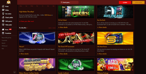 thebes casino games