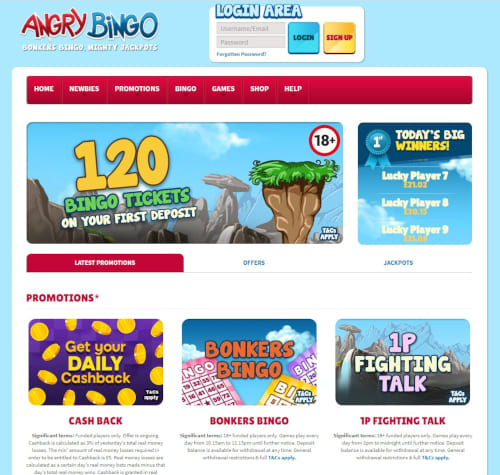 Angry Bingo Casino Bonuses