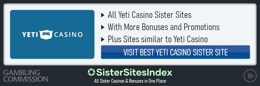 Yeti Casino sister sites