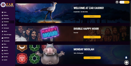 Zar Casino Promotions