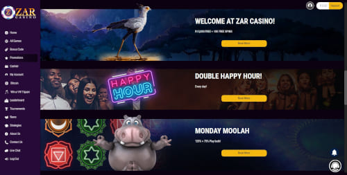 zar casino bonus codes july 2023