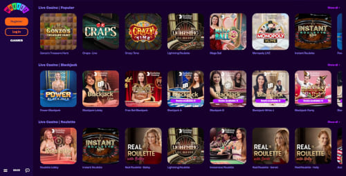 Wheelz Casino Live Casino