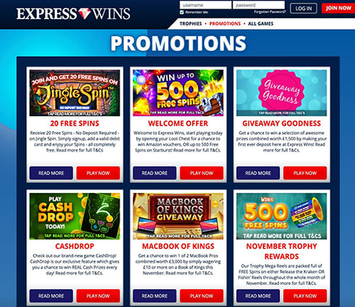 Express Wins Promotions