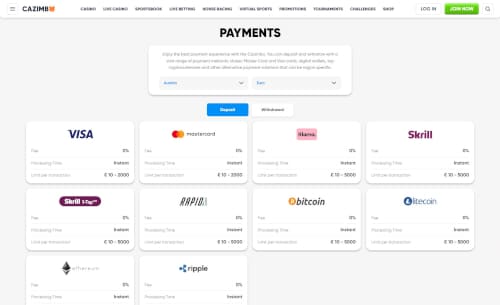 Cazimbo Payments