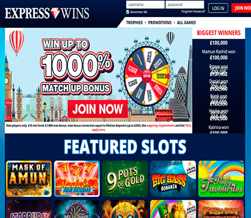 Express Wins Bonuses