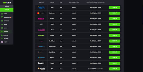 Neospin Payments