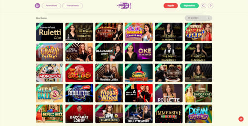 YoYo Casino Live Casino