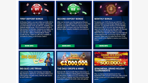 Europa Casino bonuses