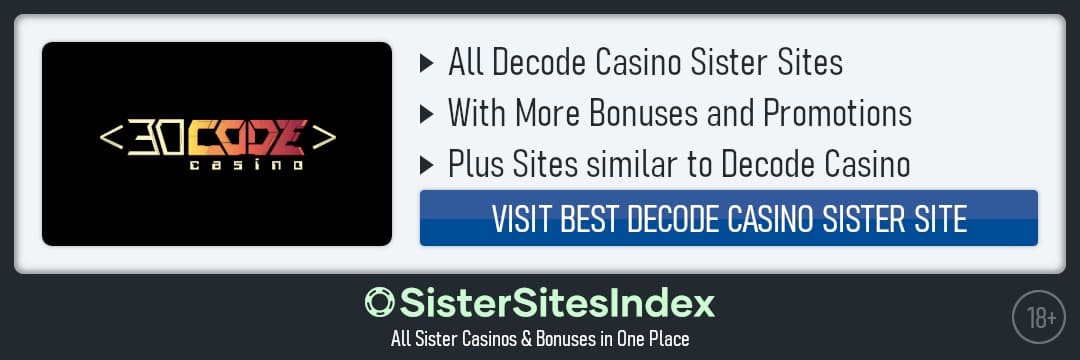 Decode Casino sister sites