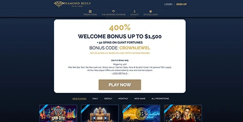 Diamond Reels Welcome Bonus