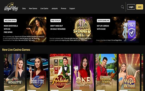 Regal Wins Welcome Bonus