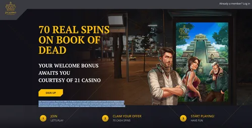 21casino Promotions