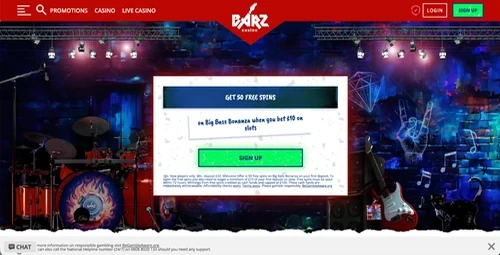 Barz Casino Welcome Offer