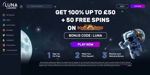 Luna Casino Welcome Bonus