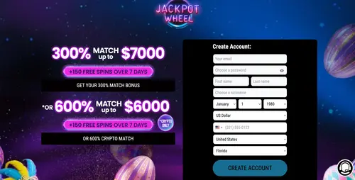 Jackpot Wheel Welcome Bonus