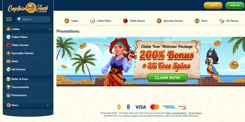 CaptainJack Welcome Bonus